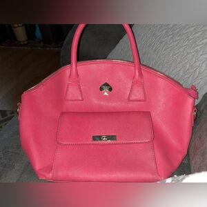 Kate Spade Pebbled leather pink back
